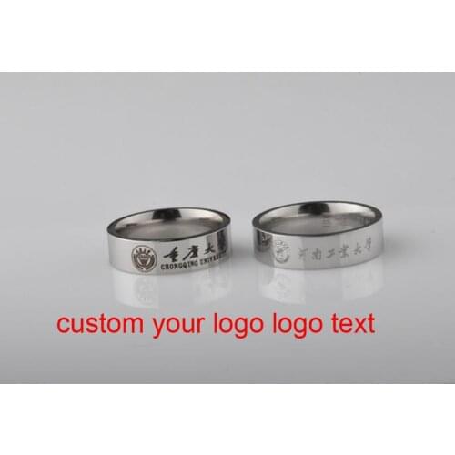 School Ring-Personalized Graduation Ring-Stainless Steel engraved Rings