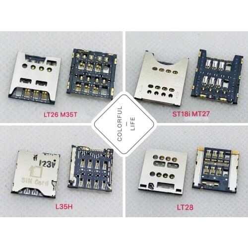 LT26 MT27 L35H LT28 Micro SIM Card Socket Adapter Holder 7pin 6pin Slot Tray Reader Motherboard Smartphone Repair Accessory M35T