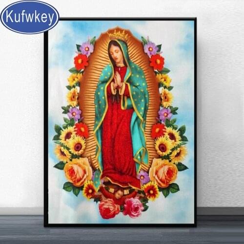 Mexico Guadalupe Virgin Mary Diamond Embroidery DIY Diamond Painting Cross Stitch Full Square Round Our Lady Religion icon