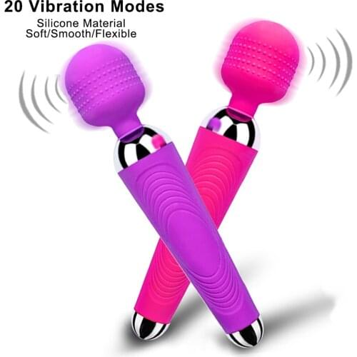 Muti-speed Dildos AV Vibrator Magic Wand For Women Clitoris Stimulator USB Rechargeable Massager G Spot Sex toys Erotic Goods