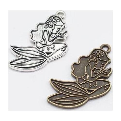 Fashion 14 pcs zinc alloy ocean mermaid charms fit DIY handmade necklace earring bracelet charms Jewelry Making carft