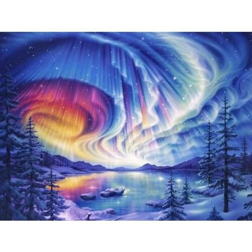 New mosaic starry sky full diamond embroidery beads cross stitch round diamond sets unfinished Diamond Mosaic KBL