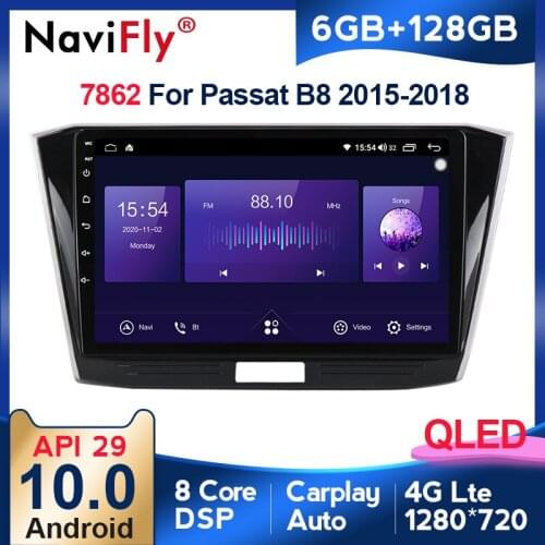 New! 7862 6GB+128GB QLED 1280*720 Android 10.0 For VW/Passat b8 Magotan 2015 - GPS Car Multimedia Radio Voice Control 8 Core