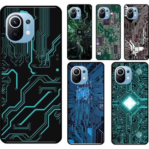 The Integrated Circuit Board For Xiaomi Mi 10T 9T Pro Note 10 Mi 11 Lite Ultra Case For POCO X3 Pro M3 F1 F2 F3 Cover
