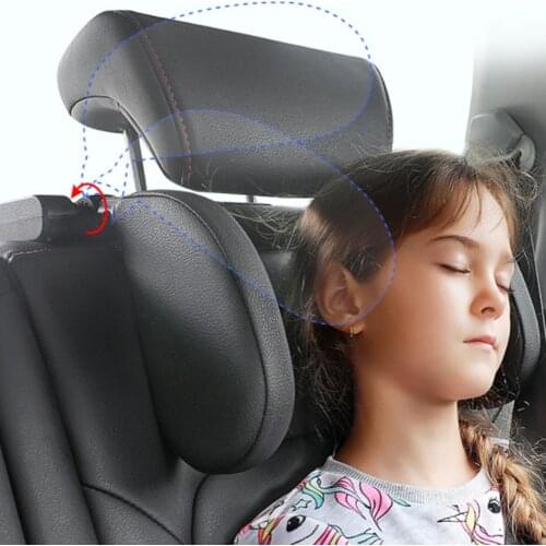 Car Seat Headrest Pillow Neck Support Pillow For Car Sleep Side Head Support High Elastic Nylon Adjustable Car Protection Pillow