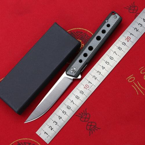 LS-NO.1 folding Knife D2 Blade Steel + carbon fiber handle Outdoor Tactics Camping Hunting Kitchen Supplies EDC Tools