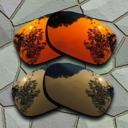 Red Orange&Bronze Copper Sunglasses Polarized Replacement Lenses for Oakley Twoface