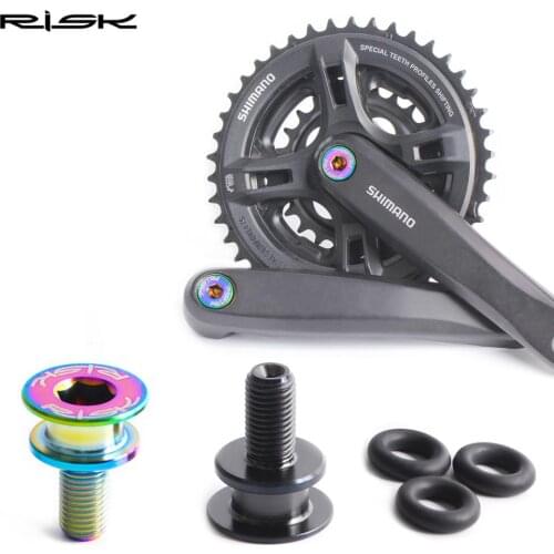RISK bike Crank square hole central axis fixing screw for Brompton mountain bike M8x15mm titanium alloy waterproof screw