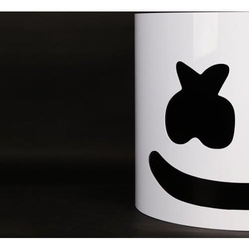 Flash Type!!! Hard PVC Marshmallow Helmet Purim Jewish Holiday DJ Marshmallow Mask Concert Props Music Fans Prop Without LED