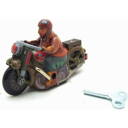 Vintage Retro Collection Tin toys Classic Clockwork Wind Up motorcycle Tin Toys With Key Gift For Adult Children Christmas Gifts