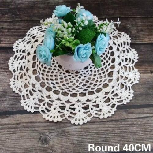 Vintage Coffee Cup Coaster Table Placemat Wedding Dining Doily Handmade Crochet Tablecloth Cotton Mat Home Kitchen Table Pad