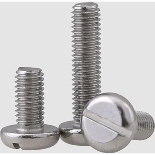 Slotted Pan Head Machine Screws 304 A2 Stainless Steel Screw M3 M4 M5 5-100pcs
