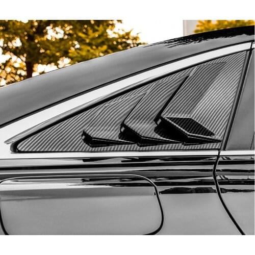 Rear Quarter Panel Window Side Scoop Louver Vent trim Black / Carbon Fiber Styling Accessory For Audi A6 C8 Sedan 2019 - 2021