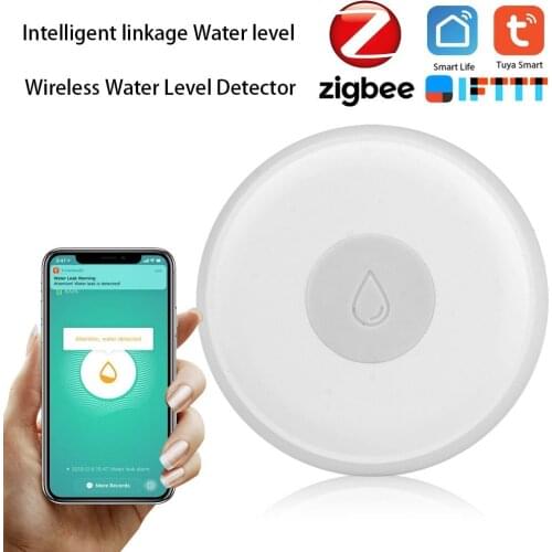 Zigbee Tuya Smart Home Water Leak Sensor Wireless Flooding Detector Water Leakage Detection Alert Water Level Overflow Alarm