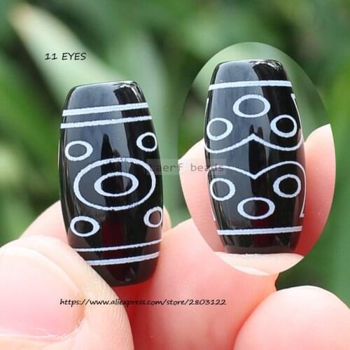 1Piece, 10x20mm Natural Tibet Dzi Black Agate beads ,many pattern ,For DIYJewelry making! Mixed wholesale for all items