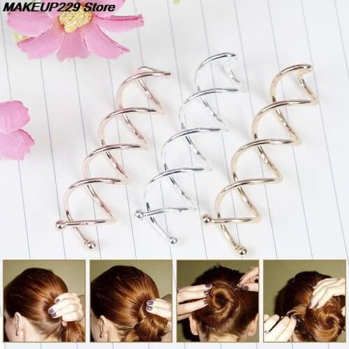10pcs Spiral Twist Hair Pins Spin Screw Girls Hair Accessories Twist Hair Clips Hairpins Hair Pins For Women Bun Maker Headwear