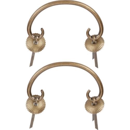 2 Set Drawer Drawer Pulls Chinese Style Antique Copper Handle Cabinet Hardware Accessory Copper Handles