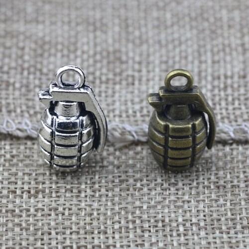 High Quality 2 Pieces/Lot 13.3mm*22.2mm Antique Silver plated Or Antique Bronze Weapon Gun Charm Pendants