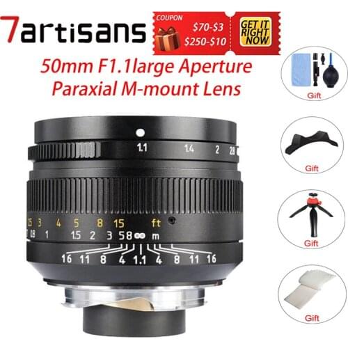 7 Artisans 50mm F1.1large Aperture Paraxial M-mount Lens For Leica Cameras M-m M240 M3 M5 M6 M7 M8 M9 M9p M10 Free Shipping