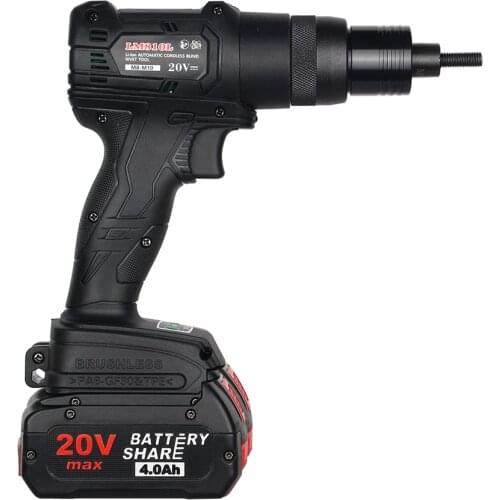 Brushless Electric Ramm Gun 20V Rechargeable Automatic Rivet Nut Gun Rivet Tool M5-M8 4Ah Lithium Battery