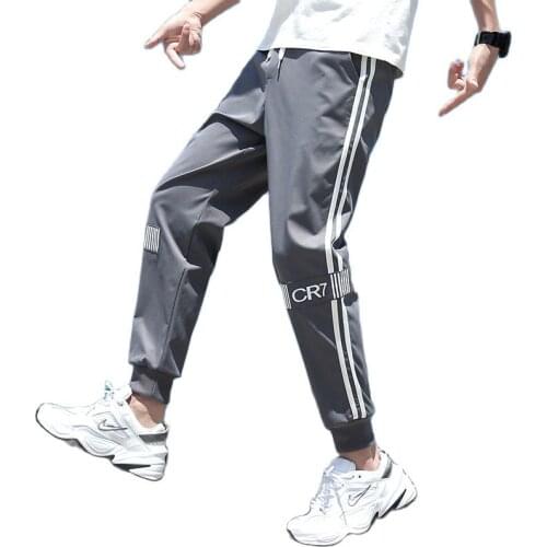 Casual Pants Men Summer Sports Pants Loose Straight Trousers 2021 New Teenage Sim Elastic band pants Mens Large Size 4XL