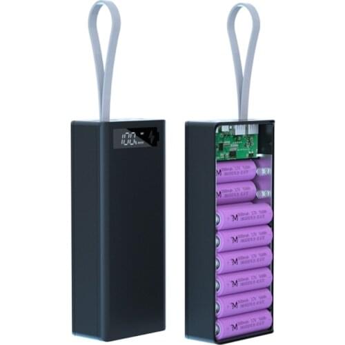 Detachable C16 LCD Display DIY 16x18650 Battery Case Power Bank Shell External Box Without Battery Powerbank Protector