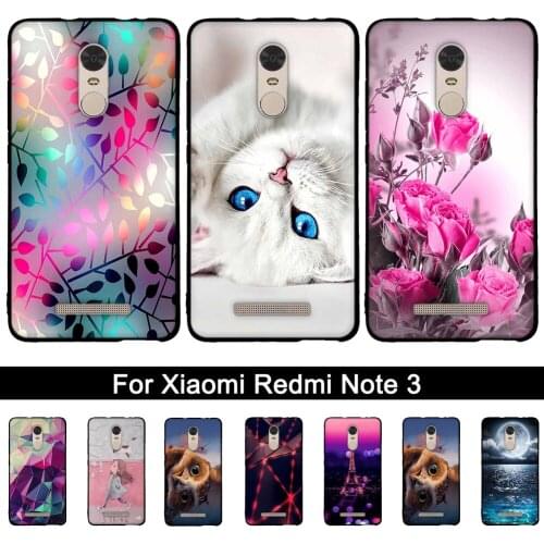 Case For Xiaomi Redmi Note 3 Note3 5.5 inch 3D Relief Print Silicone Cover For Xiaomi Redmi Note 3 Pro TPU Back Phone Shells Bag