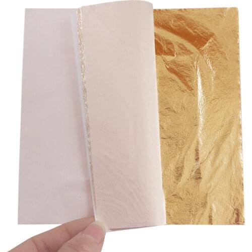 Color 2.0, Imitation Gold Leaf, Copper Foil , 100 Leaves per pack 16 x 16 cm for art work, gilding work,decoration work