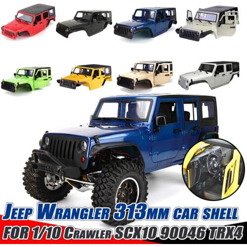 Surpass hobby Body Car Shell Hard Plastic 313mm Wheelbase for 1/10 RC Crawler Jeep Wrangler Axial SCX10 II 90046 90047 EX86100