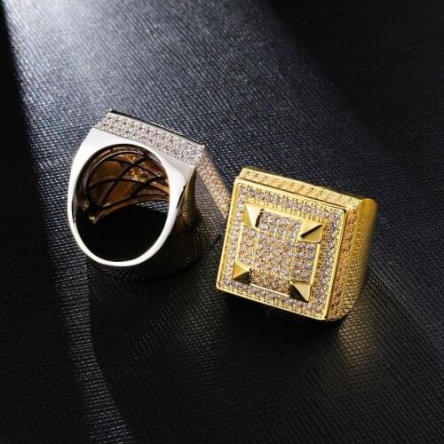 Hip Hop Ring for Men and Women Rings Micro-Studded Zircon Ring Iced Out Hip Hop Ring