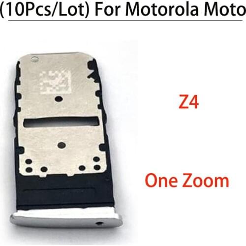10Pcs/Lot SiM Tray For Motorola Moto One Zoom Z4 SIM Card Slot SD Card Tray Holder Adapter