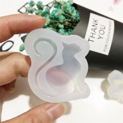 Lovely Cat Shape DIY Pendant Tools Jewelry Accessories Epoxy Silicone Mold Mobile Phone Decoration Molds Chocolate Cake Mould