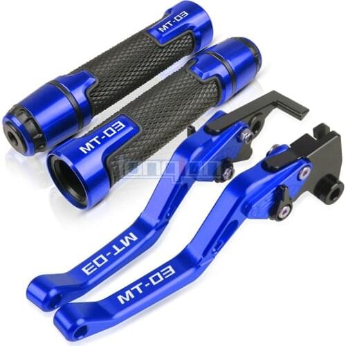 Motorcycle aluminum Accessories MT03 2005-2006 Handle Grips Handlebar Short Brake Clutch Lever For YAMAHA MT03 2005-2006 2006