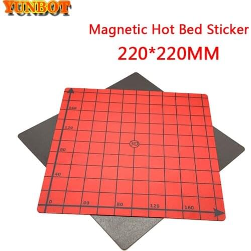 1set 220*220 Print Sticker Build Plate Flex Plate for i3 Mega 3D Printer Magnetic Coordinate Heated Print Bed square