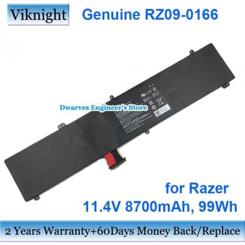 Genuine RZ09-0166 Battery 11.4V 8700mAh For Razer Blade PRO 17 4K F1 2017 RZ09-01662E53-R3U1 RZ09-01663E52 Laptop Battery 99Wh