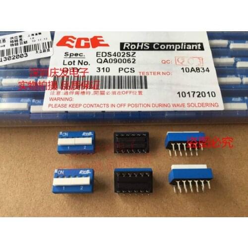 Original new 100% 2-bit EDS402SZ dial switch 12pin distance 2.54mm