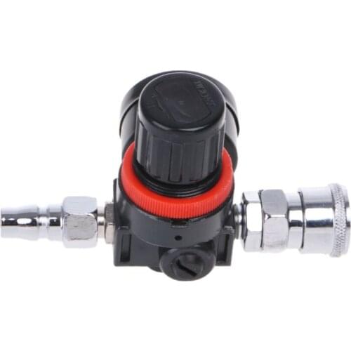 652F 1/4" HVLP Spray Gun Air Regulator w/Pressure Gauge Diaphragm Control Auto Paint