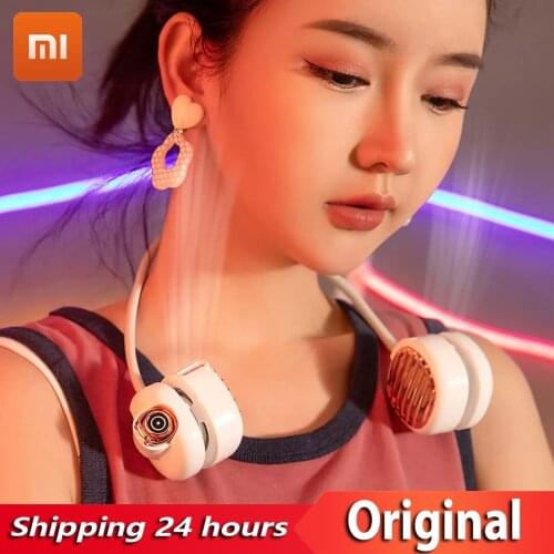 XIAOMI YOUPIN Bcase Portable Pocket Hanging Neck Fan Q40 Mini Wearable USB Rechargeable Bladeless Fan Folding Storage Fan