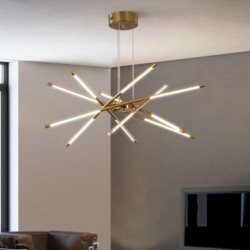 Modern Pendant Lamp for Living Room Dining Kitchen Bedroom Loft Gold Home Decor LED Hanging Chandelier Ceiling Lighting Fixture