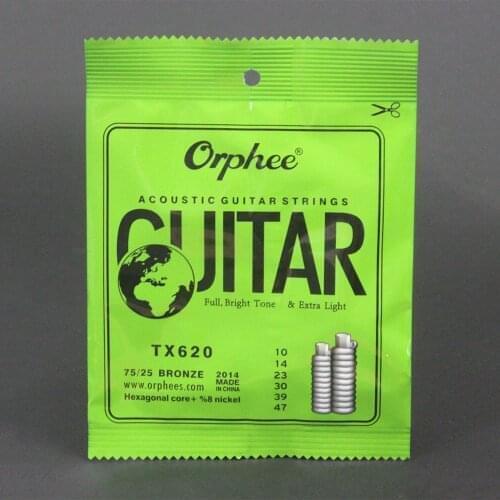 6pcs TX620 Electric Guitar Strings Extra Light Tension Acoustic Guitar String Folk Guitar Parts Pedal Power Supply Effector
