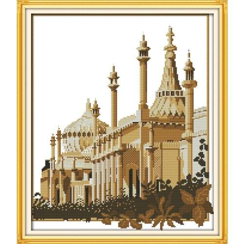 Everlasting Love Church Chinese Cross Stitch Kits Ecological Cotton 11CT Counted Stamped DIY Christmas Decorations For Home Gift