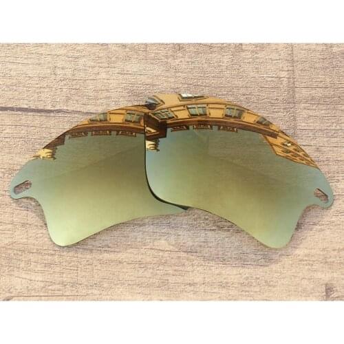Vonxyz Bronze Mirror Polarized Replacement Lenses for-Oakley Fast Jacket XL Frame