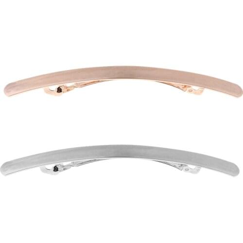 2 Pieces Hair Barrettes Clips Metal Hairpins Headwear Ponytail Hair Accessories for Women Girls, Silver and Gold