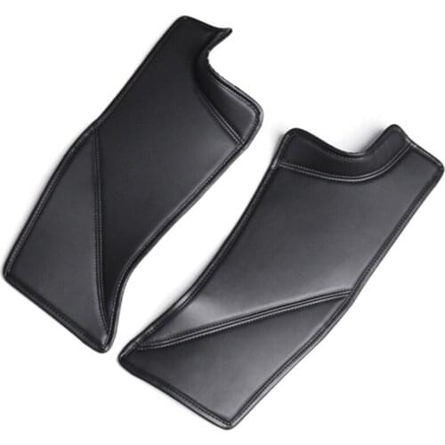 For Tesla Model Y Rear Door Sill Leather Protective,Anti Kick Pad Protection 2 PCS of Set,Auto Interior Accessories