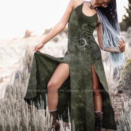 Medieval Retro Gothic Punk British Style Women Sexy Sleeveless Dress Carnival Party Elf Witch Cosplay Costume Vintage Vestidos