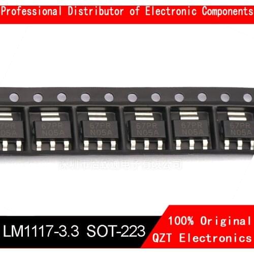 10pcs/lot LM1117IMPX-3.3 LM1117MPX-3.3 LM1117-3.3 N05A N05B SOT-223 In Stock