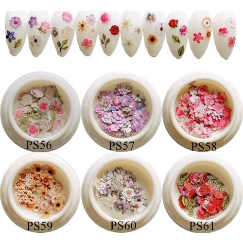 1Jar Mixed-Design Colorful Special Paper Sticker non-adhesive Soft Sticker Flower Blossom Rose Sunflower Daisy Leaft Mix