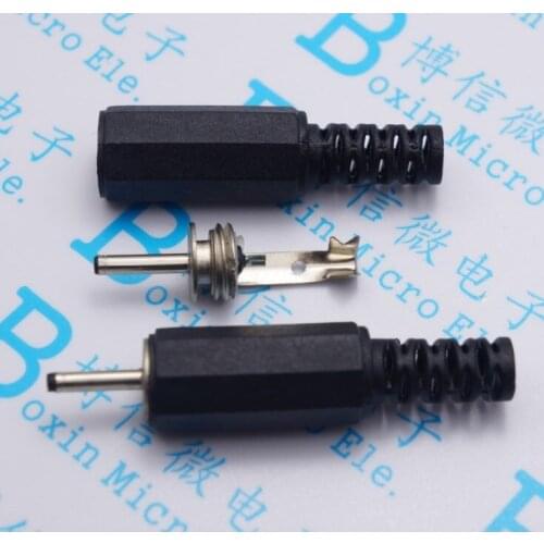 30pcs DC power plug 2.5-0.7 (small head) inside diameter of the outer diameter 2.5MM* 0.7MM