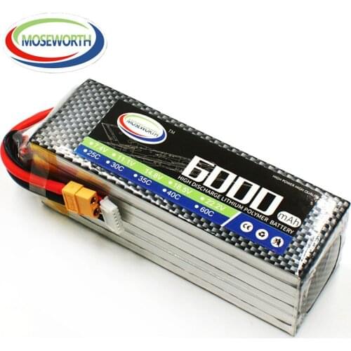 5S 18.5V 6000mAh 30C Lipo Battery For RC Drone Aircraft Helicopter Car Quadcopter Airplane Remote Control Toys Lithium Battery