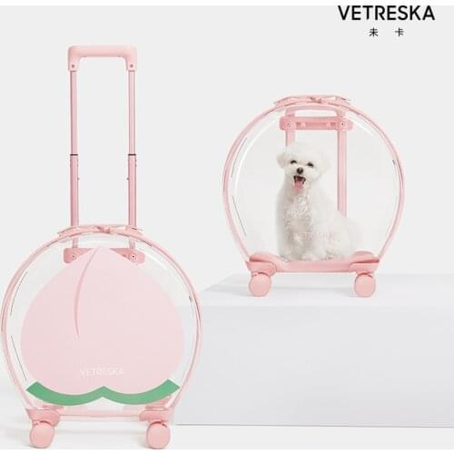 Pets Go Out Trolley Suitcase Luggage Cat And Dog Bags Suitable For Teddy, Labor-saving And Portable